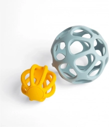 aktywne silikonowe piłki BIGJIGS TOYS dla niemowląt (zestaw 2 szt.)