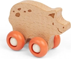 Drewniana zabawka na kółkach - Zwierzę domowe