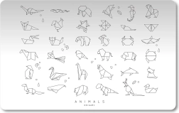 Podkładka na stół z polipropylenu Origami Animals 60 × 45 cm