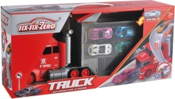 Zestaw do zabawy ciężarówka z katapultem i 4 autkami