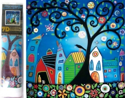 Diamentowe malowanie 7D Bajkowe miasto 30 × 30 cm