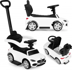 Jeździk z prowadnikiem MERCEDES C‑Class z interaktywną kierownicą – Biały