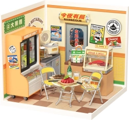 Robotime Rolife DIY domek: restauracja Nonstop z oświetleniem LED