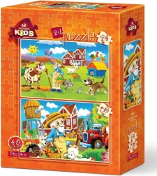 Puzzle Szczęśliwy farmer 24 + 35 elementów