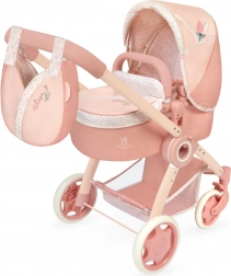 Składany wózek dla lalek 3 w 1 z torbą Tulipe 70 cm