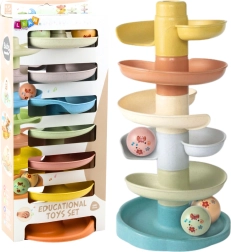 Edukacyjna kulowa trasa z grzechotkami 7 poziomów