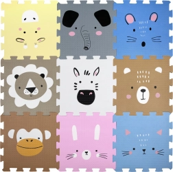 Humbi mata piankowa – edukacyjne puzzle ze zwierzątkami 120 × 120 cm, 9 elementów