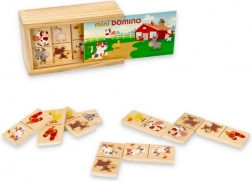 Mini domino ze zwierzątkami w pudełku