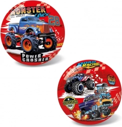 piłka z motywem monster truck, 14 cm