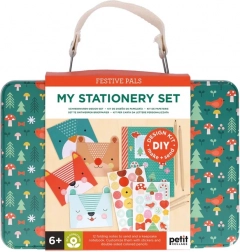 kreatywna walizeczka zestaw papierniczy ze zwierzątkami Petit Collage