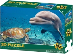 Puzzle 3D - Delfin i żółw