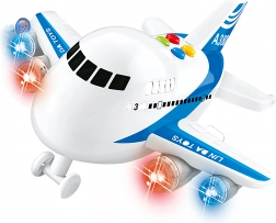 Samolot na napęd cierny z efektami świetlnymi i dźwiękowymi 22 cm