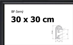 Plastowa rama 30x30 cm czarna