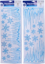 Świąteczne brokatowe naklejki na okna