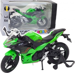 Metalowy sportowy motocykl zielony 1:12