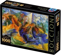 Puzzle Koń i jeździec i budynki 1000 elementów