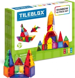 Magnetyczne klocki Tileblox Rainbow zestaw 42 sztuki
