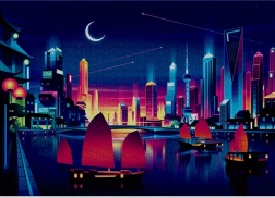 Puzzle CLOUDBERRIES Skyline – 1000 elementów