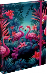 BAAGL Teczka na szkolne zeszyty A4 – flamingi