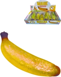 Brokatowy antystresowy banan do ugniatania, rozciągliwy – 1 sztuka