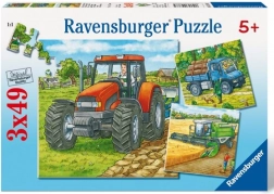 Puzzle Maszyny rolnicze 3x49 elementów Ravensburger