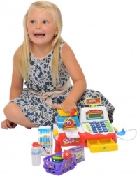 plejo elektroniczna kasa dziecięca z akcesoriami