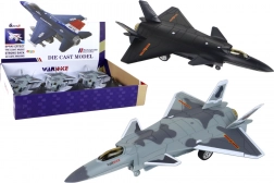 Model samolotu z napędem tarciowym w kolorze czarnym i szarym