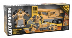 Transformujący się samochód ciężarowy dźwig - robot