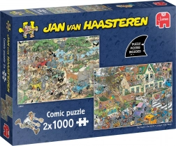 JUMBO puzzle Safari i Burza 2x1000 elementów
