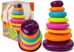 Kolorowa piramida z pierścieniami dla dzieci