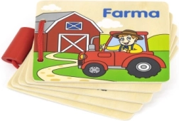 Drewniana książeczka farma – pierwsze słowa i zwierzątka
