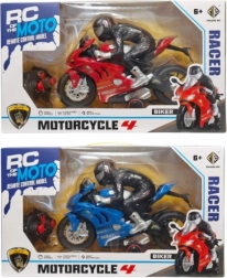Zdalnie sterowany sportowy motocykl z figurką kierowcy i ładowarką – 1 sztuka