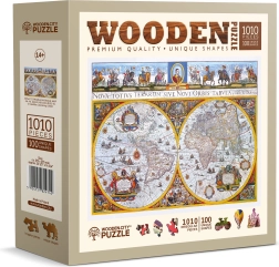 WOODEN CITY Drewniane puzzle Antyczna mapa Nova Terrarum 1010 elementów