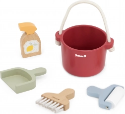 Drewniany zestaw do sprzątania z wiadrem i akcesoriami POLARB od VIGA