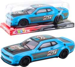 Sportowy samochód z napędem na tylne koła niebieski