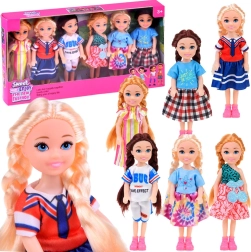 Mini laleczki do domku – zestaw 6 szt., 14 cm
