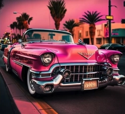 Malowanie diamentowe Cadillac w Los Angeles 30 × 40 cm