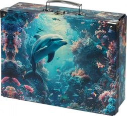 Składany szkolny kuferek Delfin