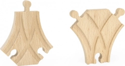 Drewniane tory krótkie rozjazdy 2 sztuki