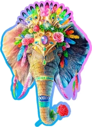 Drewniane puzzle Elegancki słoń od WOODEN CITY, 250 elementów