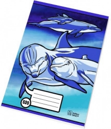 zeszyt szkolny A5 gładki 20 kartek delfiny