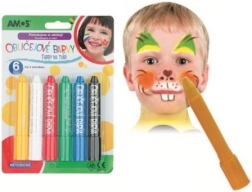 Farby do twarzy w sztyfcie – zestaw 6 kolorów