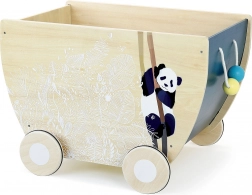 Drewniany wózek Vilac Canopée z gumowymi kółkami