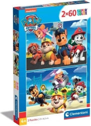 puzzle 2 × 60 elementów paw patrol super color