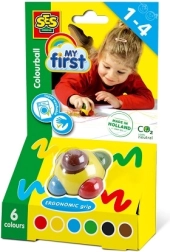 SES Creative My first kolorowa kredka kulkowa z 6 kolorami