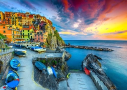 Puzzle Przystań Manarola o zachodzie słońca 1000 elementów