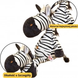 Puszysta zabawka zebra czarno-biała 25 cm