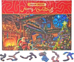 Puzzle Merry Christmas – u Świętego Mikołaja w domu, 468 elementów