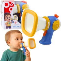 Dziecięcy megafon ze zmianą głosu i efektami świetlnymi – niebieski