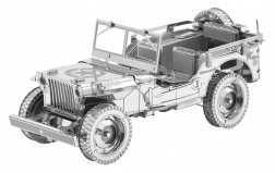 3D metalowe puzzle Jeep Willys MB Overland ICONX